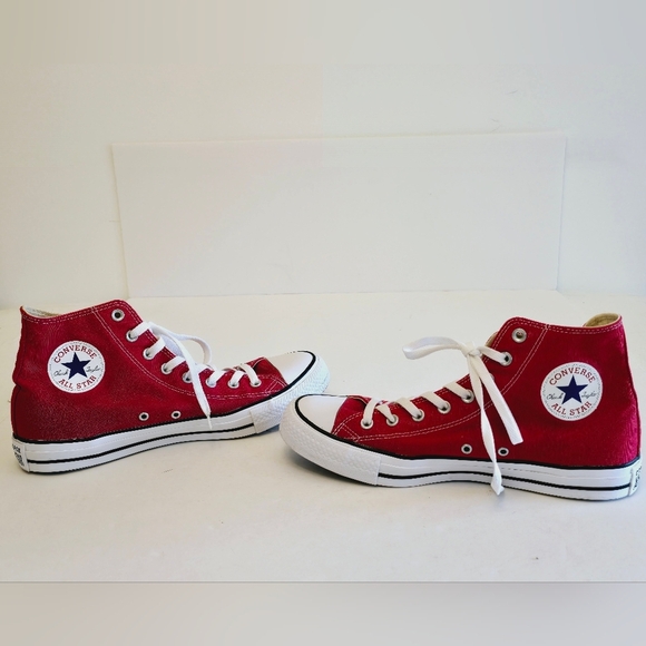 Converse All Star Chuck Taylor Red High Top Sneakers  Men's 11 Women's 13 - Picture 8 of 12